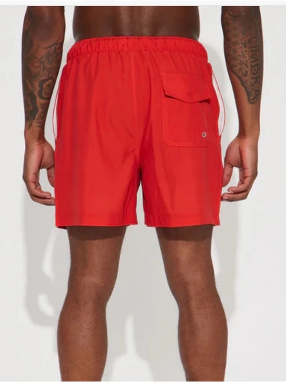 New Superman Swim Shorts with Graphic Sneaker Print. Fashion Nova Sz Sm